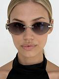 Rimless Oval Sunglasses