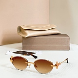 Rimless Oval Sunglasses