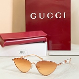 Cat-eye Gold-plated Metal Sunglasses