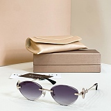 Rimless Oval Sunglasses
