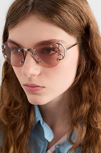 Eyewear round-frame Sunglasses