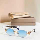 Rimless Oval Sunglasses