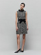 HEPBURN Pink Flocked Jacquard Dress