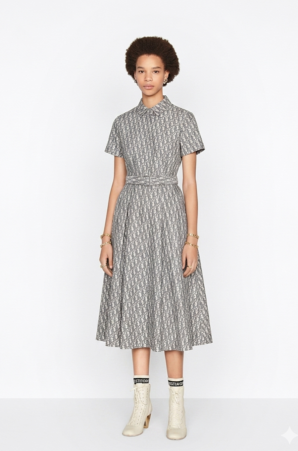 Mid-Length Belted Dress
