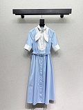 Mid-Length Plastron Shirtdress