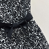 HEPBURN Pink Flocked Jacquard Dress