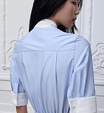 Mid-Length Plastron Shirtdress