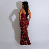 Fringes Strapless Evening Dress