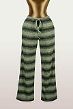 Low Waist Striped Wide Leg Pants
