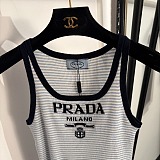 Striped Tank Top with Logo