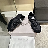 Black Leather Mix and Jimmy Choo Lace Low Top Trainers