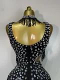 Sparkly Rhinestone Tassel Bodysuit