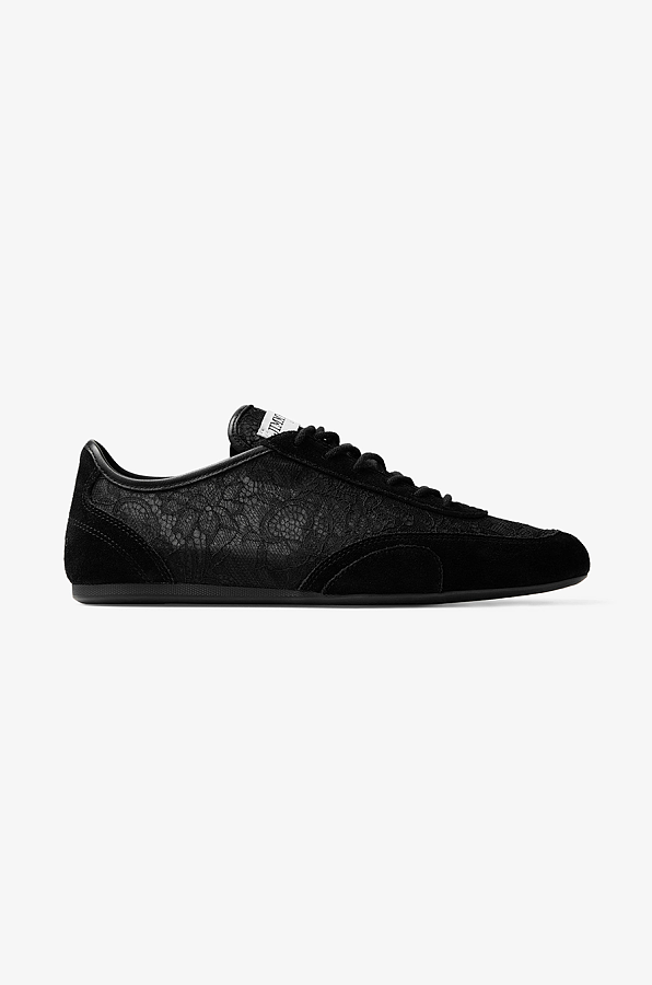 Black Leather Mix and Jimmy Choo Lace Low Top Trainers