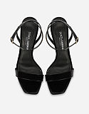 Patent leather sandals with 3.5 heel