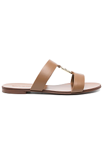 Leather Logo-plaque Sandals