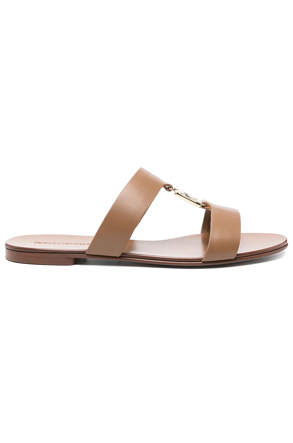 Leather Logo-plaque Sandals