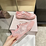 Rose Leather Mix and Jimmy Choo Lace Low Top Trainers