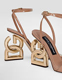 Patent leather sandals with 3.5 heel