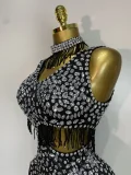 Sparkly Rhinestone Tassel Bodysuit
