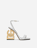 Patent leather sandals with 3.5 heel