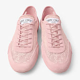 Rose Leather Mix and Jimmy Choo Lace Low Top Trainers