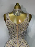Sparkly Rhinestone Tassel Bodysuit
