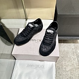 Black Leather Mix and Jimmy Choo Lace Low Top Trainers