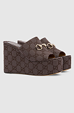 Women's wedge sandal with Horsebit
