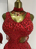 Sparkly Rhinestone Tassel Bodysuit
