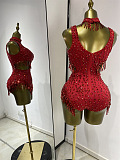 Sparkly Rhinestone Tassel Bodysuit