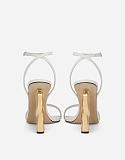 Patent leather sandals with 3.5 heel