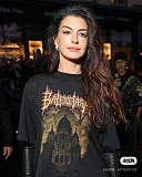 Balenciaga Cathedral Print and Distressed Hem Oversized Black  Metal-Style Graphic Long Tail T-Shirt