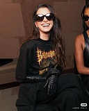 Balenciaga Cathedral Print and Distressed Hem Oversized Black  Metal-Style Graphic Long Tail T-Shirt