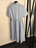 Dior Striped Poplin Flare Midi Dress