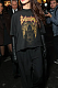 Balenciaga Cathedral Print and Distressed Hem Oversized Black  Metal-Style Graphic Long Tail T-Shirt