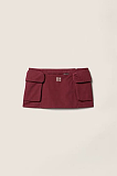 Washed Poplin Miniskirt