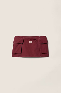 Washed Poplin Miniskirt