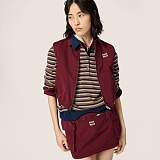 Amaranth Red Washed Poplin Vest