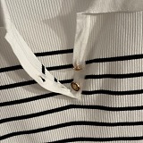 Striped  Polo Sweater