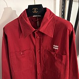 Amaranth Red Light Denim Shirt