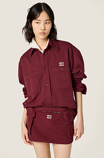 Amaranth Red Light Denim Shirt