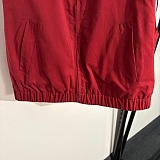 Amaranth Red Washed Poplin Vest