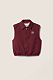Amaranth Red Washed Poplin Vest