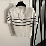 Striped  Polo Sweater