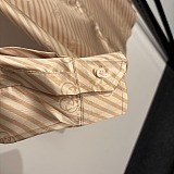 Interlocking G striped silk shirt