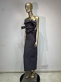 Strapless Bow Bandage Maxi Dress