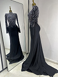 Sequins Gown with Flared Hem
