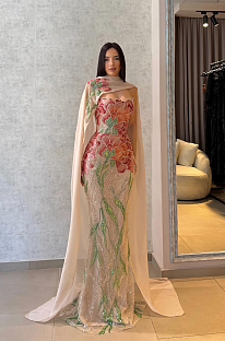 Luxury Sequin Evening Dress(orange)
