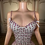 Spaghetti Straps Square Fully Rhinestone Evening Dresses