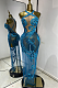 Blue Mermaid Prom Dress